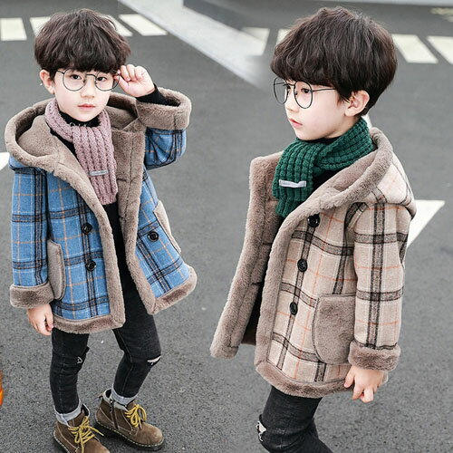 好評出荷中 【送料無料】【上品な一目惚れ暖かいコード!】 ダッフルコート キッズ 学生 通学 女の子 男の子 ロング アウター フード付きコート 90 120 ...