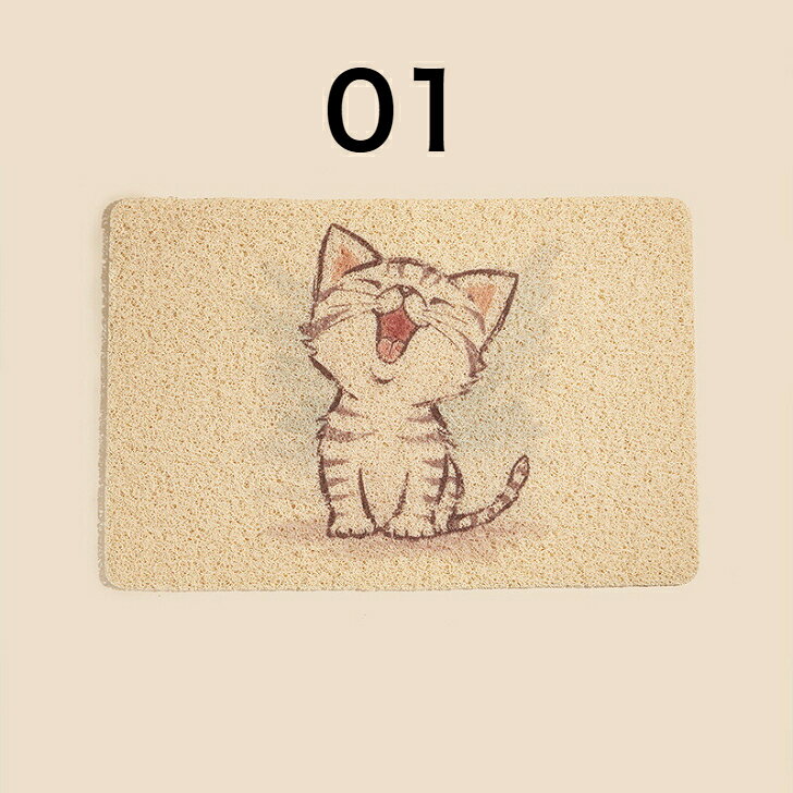 足ふき トイレマット 室内用 ネコ 洗濯機可 40*60cm 足拭き 猫砂キャッチャー 可愛...