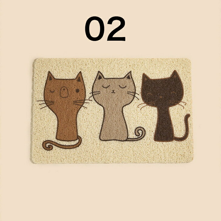足ふき トイレマット 室内用 ネコ 洗濯機可 40*60cm 足拭き 猫砂キャッチャー 可愛...