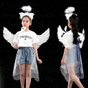 ハロウィン コスチューム キッズ 天使の羽 天使 5点セット 羽根 プリンセス 赤ちゃん ウィング 翼 エンジェル コスプレ 小物 Halloween 仮装 イ...