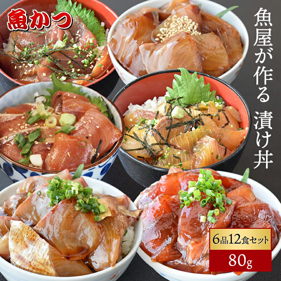 11/24(木）10時から特価クーポン配布予定6品12食漬け丼 冷凍魚屋が作る づけ丼 福袋 1人前 約80g6種類 セット海鮮丼 詰め合わせ旬 魚 おまかせ 海鮮ギフト簡単 海鮮茶漬け お惣菜 づけどん 12食