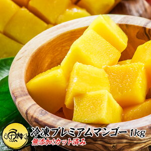 プレミアムマンゴー 無添加 冷凍 1kg 500g×2 カット済み 【マンゴー/カットマンゴー/高糖度/糖度15度以上/カッチュー種/ベトナム産/南国フルーツ/フルーツ/トロピカル/ダイスカット】