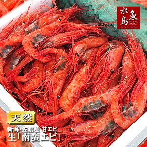 新潟・佐渡産 甘エビ「南蛮エビ」獲れたて生・刺身用 大サイズ1kg（冷蔵）