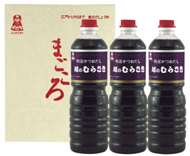 越のむらさき（特選かつおだし・だし醤油）1L×3本セット