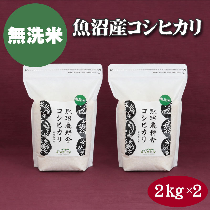 コシヒカリ 無洗米 精米2kg×2 魚沼産コシヒカリ 時短 お米4キロ 魚沼産 魚沼産コシヒカリ4kg 魚沼こしひかり 魚沼コシヒカリ 新潟コシヒカリ4キロ 米 コメ おいしい お米 産地直送 新潟産こしひかり 無洗米4キロ 一人暮らし