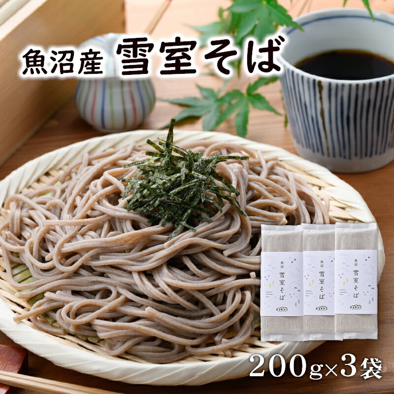 魚沼 雪室そば 200g×3袋 蕎麦 新潟乾麺 そば ソバ soba 日本そば 乾麺そば 乾麺 雪室貯蔵 そばセット セット 日本蕎麦 お蕎麦 おそば 贈り物 ...