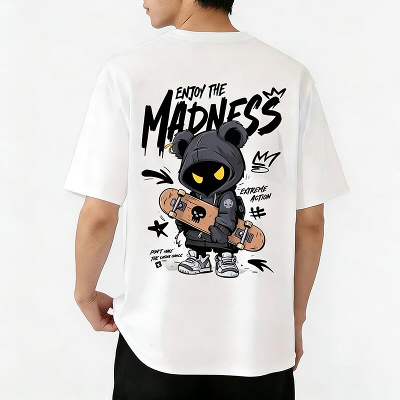 Rakuten - Tシャツ メンズ プリントTシャツ ティーシャツ 綿100％ コットン 漫画風 うさぎ柄 カジュアル おしゃれ グラフィックプリント メンズtシャツ 半袖 春 夏 男子 兄弟 お揃い メンズ 通気性 速乾 吸汗発散 高級 丸首 ストレッチ ギフト プレゼント