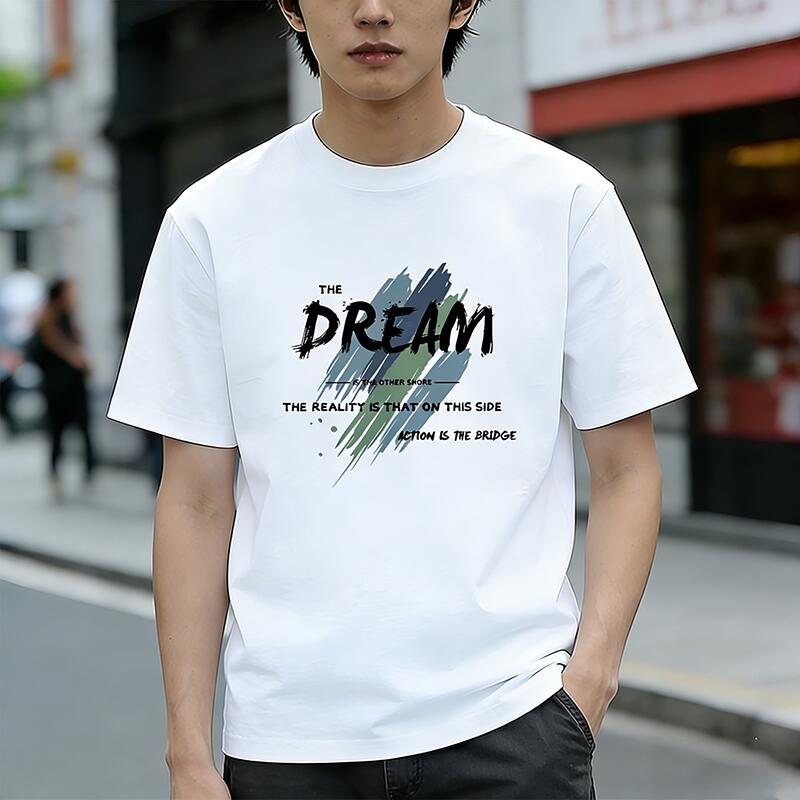 樂天商城 - Tシャツ メンズ プリントTシャツ ティーシャツ 綿100％ コットン 半袖 アルファベット柄 カジュアル おしゃれ プリントtシャツ 春 夏 男子 中学生 兄弟 お揃い メンズ 通気性 速乾 吸汗発散 高級 万能 丸首 ストレッチ ギフト プレゼント