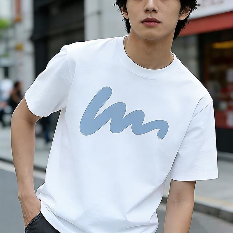 Rakuten - Tシャツ メンズ プリントTシャツ ティーシャツ 綿100％ コットン 半袖 シンプル カジュアル おしゃれ プリントtシャツ 春 夏 男子 中学生 兄弟 お揃い メンズ 通気性 速乾 吸汗発散 高級 万能 丸首 ストレッチ ギフト プレゼント