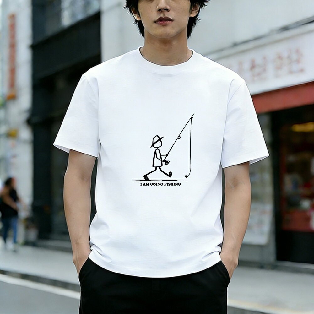 樂天商城 - Tシャツ メンズ プリントTシャツ ティーシャツ 綿100％ コットン 半袖 おもしろTシャツ 魚釣り 釣り カジュアル おしゃれ プリントtシャツ 春 夏 男子 中学生 お揃い 通気性 速乾 吸汗発散 高級 万能 丸首 ストレッチ ギフト プレゼント