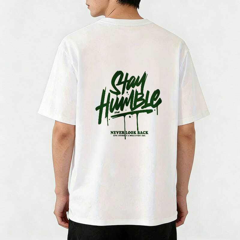 Rakuten - Tシャツ メンズ プリントTシャツ ティーシャツ 綿100％ コットン 半袖 カジュアル おしゃれ バックプリントtシャツ 春 夏 男子 中学生 お揃い 通気性 速乾 吸汗発散 高級 万能 丸首 ストレッチ ギフト プレゼント