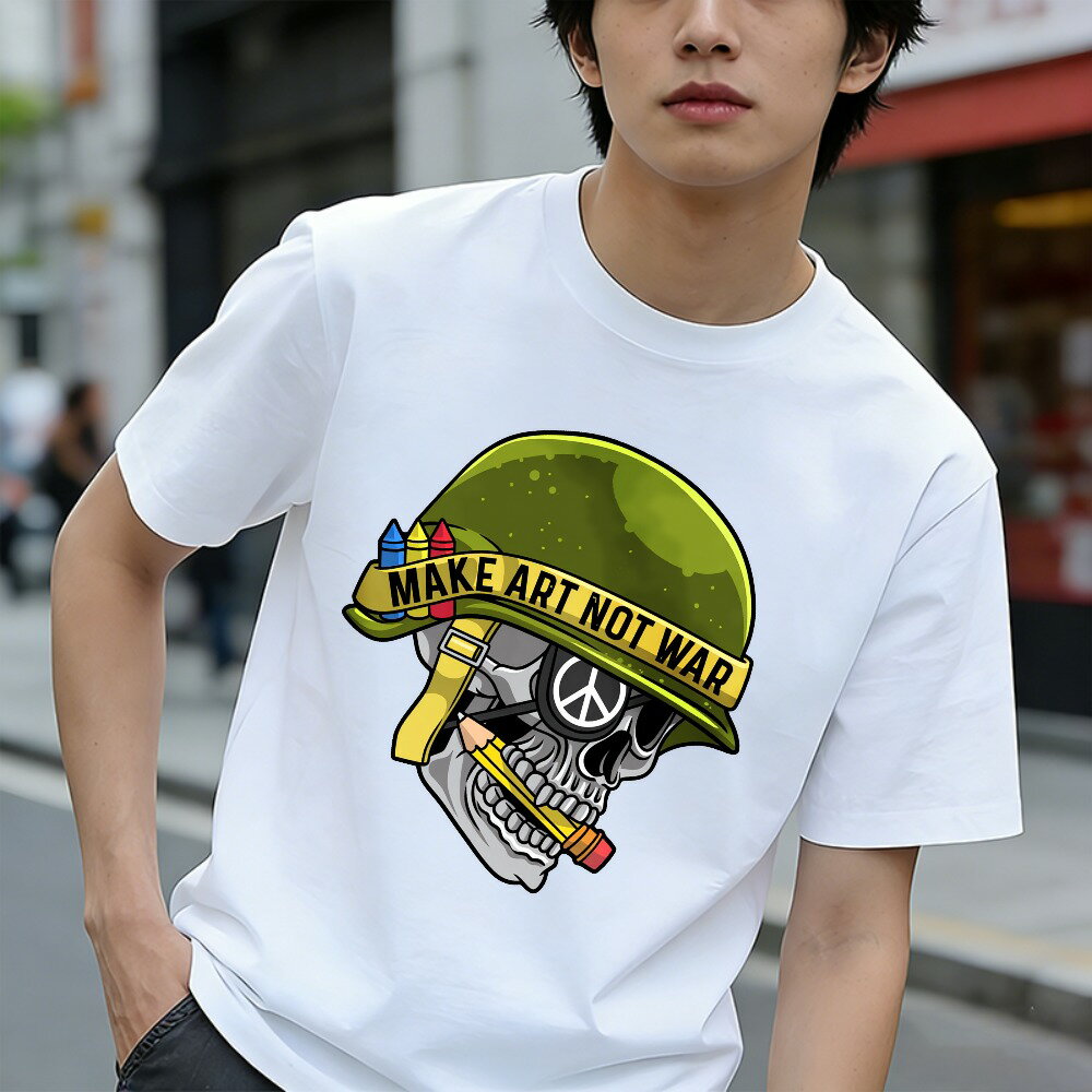 樂天商城 - 反戦Tシャツ メンズ Tシャツ プリントTシャツ ティーシャツ 100％コットン 綿 半袖 反戦争 戦争を止めよう ピースTシャツ グラフィックプリント 春 夏 男子 中学生 通気性 速乾 吸汗発散 丸首 ストレッチ ギフト プレゼント