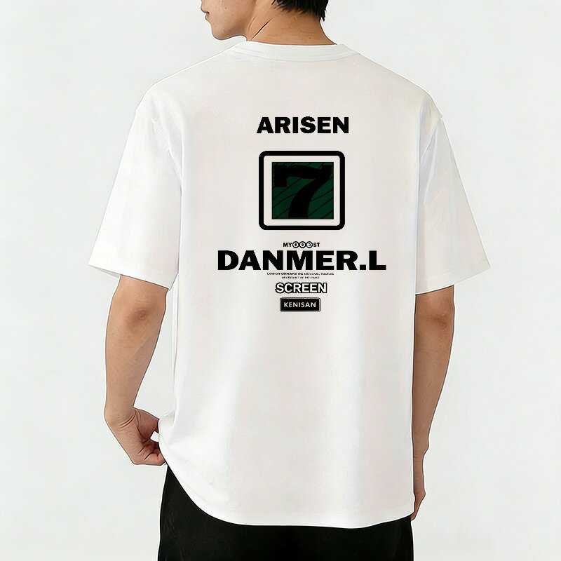 樂天商城 - Tシャツ メンズ プリントTシャツ ティーシャツ 100％コットン 綿 半袖 おしゃれ バックプリントtシャツ おもしろいTシャツ おしゃれ tシャツメンズ 春 夏 男子 中学生 通気性 速乾 吸汗発散 高級 丸首 ストレッチ ギフト プレゼント