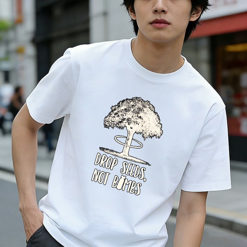 樂天商城 - Tシャツ メンズ 反戦Tシャツ プリントTシャツ ティーシャツ 100％コットン 綿 半袖 反戦争 戦争を止めよう ピースTシャツ 世界の平和 グラフィックプリント 春 夏 男子 中学生 通気性 速乾 吸汗発散 丸首 ストレッチ ギフト プレゼント