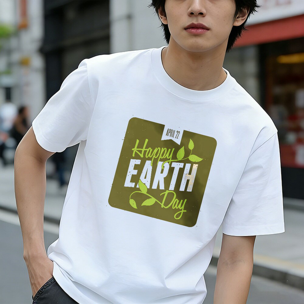 樂天商城 - Tシャツ メンズ プリントTシャツ ティーシャツ 100％コットン 綿 半袖 地球の日 アースデイ 4月22日 グラフィックプリント 春 夏 男子 中学生 通気性 速乾 吸汗発散 丸首 ストレッチ ギフト プレゼント