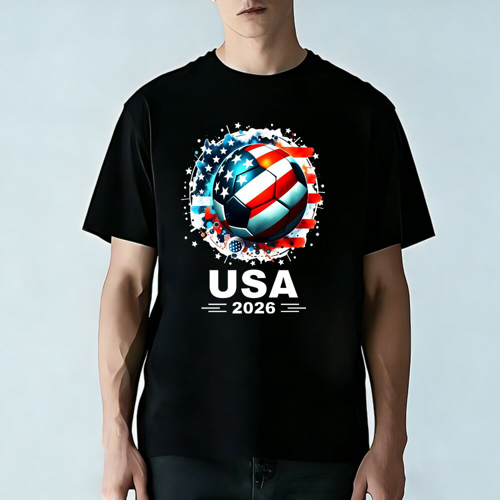 樂天商城 - Tシャツ メンズ ティーシャツ メンズカジュアル コットンtシャツ 100％コットン 半袖 2026サッカーw杯 USA国旗 ワールドカップ グラフィックTシャツ 綿 春 夏 春服 夏服 中学生男子 通気性 速乾 吸汗発散 丸首 ストレッチ ギフト プレゼント