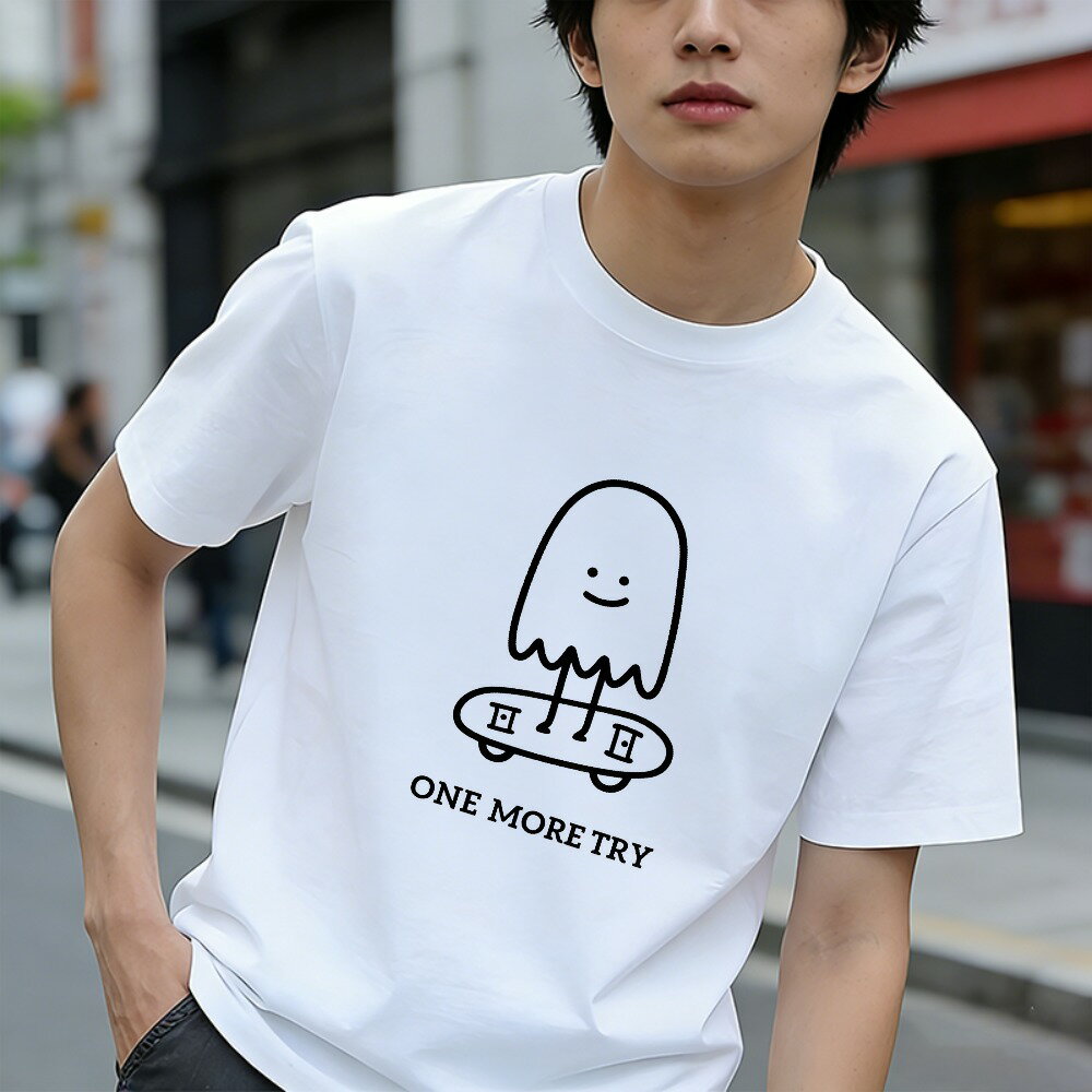 樂天商城 - Tシャツ メンズ ティーシャツ メンズカジュアル コットンtシャツ 100％コットン 半袖 幽霊＆スケートボード アメリカン カジュアル グラフィックTシャツ ユニセックス 綿 春 夏 春服 夏服 中学生男子 通気性 速乾 吸汗発散 丸首 ストレッチ ギフト プレゼント