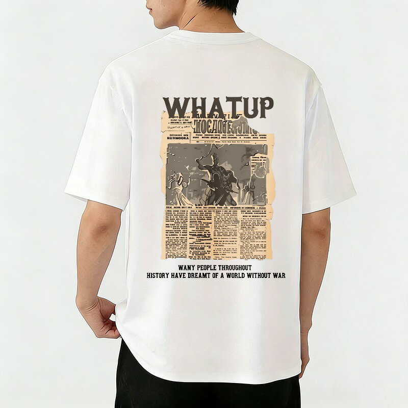 樂天商城 - 反戦Tシャツ メンズ Tシャツ プリントTシャツ ティーシャツ 100％コットン 綿 半袖 反戦争 戦争を止めよう ピースTシャツ 世界の平和 グラフィックプリント 春 夏 男子 中学生 通気性 速乾 吸汗発散 丸首 ストレッチ ギフト プレゼント