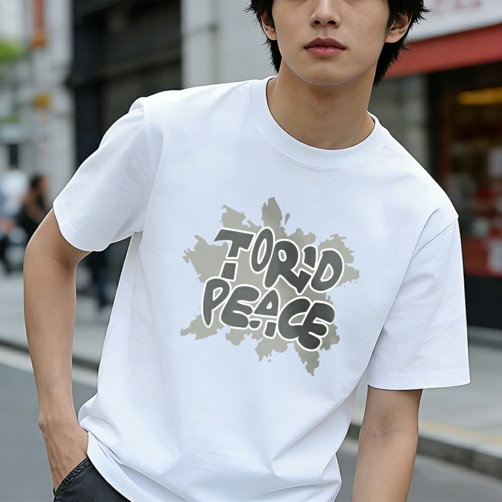 樂天商城 - 反戦Tシャツ メンズ Tシャツ プリントTシャツ ティーシャツ 100％コットン 綿 半袖 反戦争 戦争を止めよう ピースTシャツ 世界の平和 グラフィックプリント 春 夏 男子 中学生 通気性 速乾 吸汗発散 丸首 ストレッチ ギフト プレゼント
