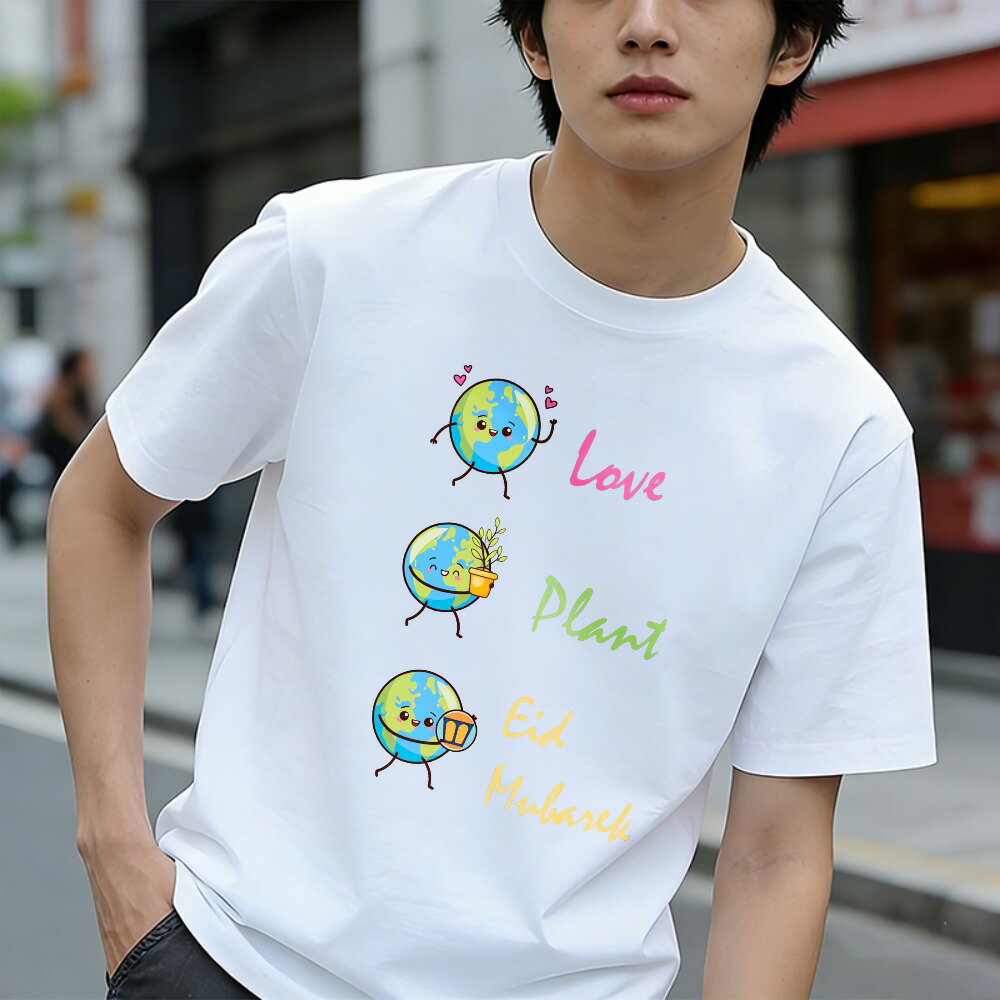 樂天商城 - Tシャツ メンズ プリントTシャツ ティーシャツ 100％コットン 綿 半袖 地球の日 アースデイ 環境保護 4月22日 グラフィックプリント 春 夏 男子 中学生 通気性 速乾 吸汗発散 丸首 ストレッチ ギフト プレゼント