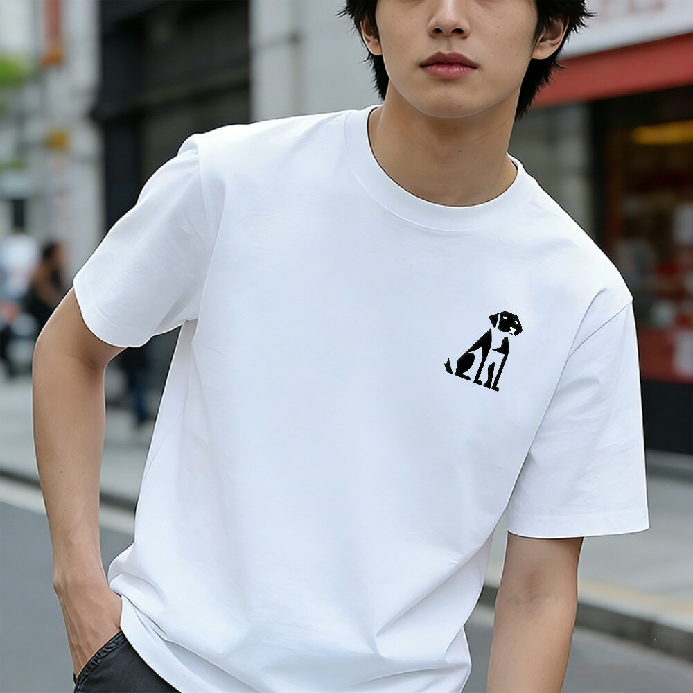 樂天商城 - Tシャツ メンズ おもしろいTシャツ 犬柄プリント カジュアルTシャツ グラフィックプリント プリントTシャツ ティーシャツ 100％コットン 綿 カジュアルTシャツ 春 夏 男子 中学生 通気性 速乾 吸汗発散 丸首 ストレッチ ギフト プレゼント