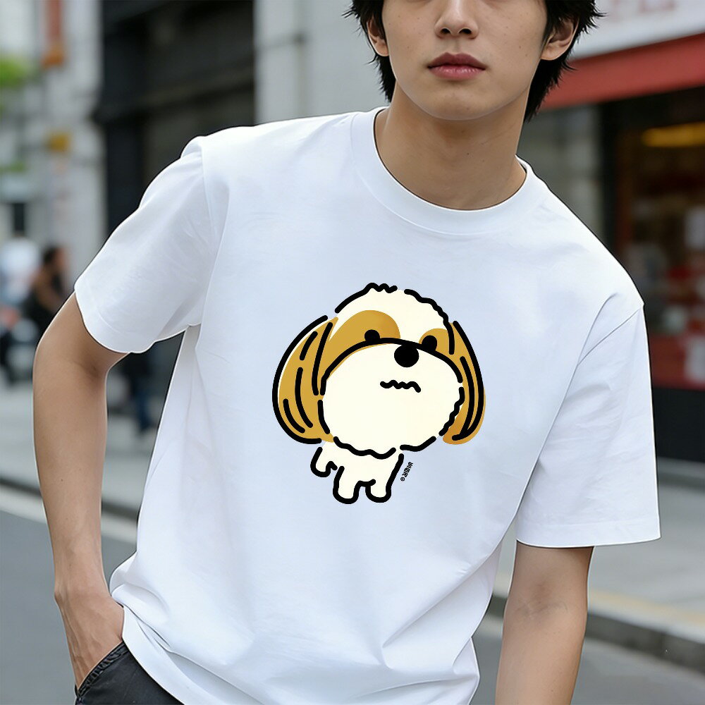 樂天商城 - Tシャツ メンズ 半袖 グラフィックプリント 100％コットン かわいい犬のカートゥーンプリント 犬柄 犬好き おもしろいTシャツ カジュアルTシャツ ティーシャツ 春 夏 男子 中学生 通気性 速乾 吸汗発散 丸首 アウトドア ストレッチ ギフト プレゼント