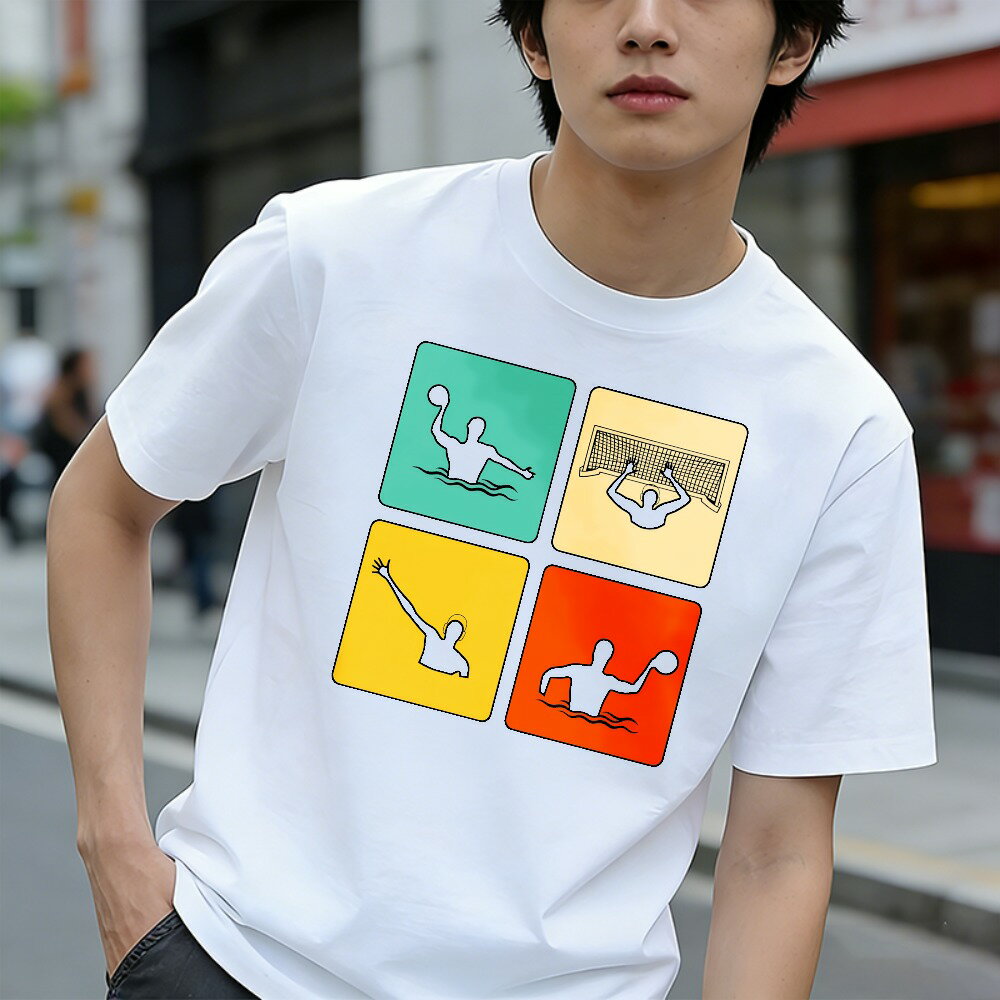 樂天商城 - Tシャツ メンズ 半袖 100％コットン バレーボール選手のアクションスクエアデザイン グラフィックプリント おもしろいTシャツ カジュアルTシャツ ティーシャツ 春 夏 男子 中学生 通気性 速乾 吸汗発散 丸首 アウトドア ストレッチ ギフト プレゼント