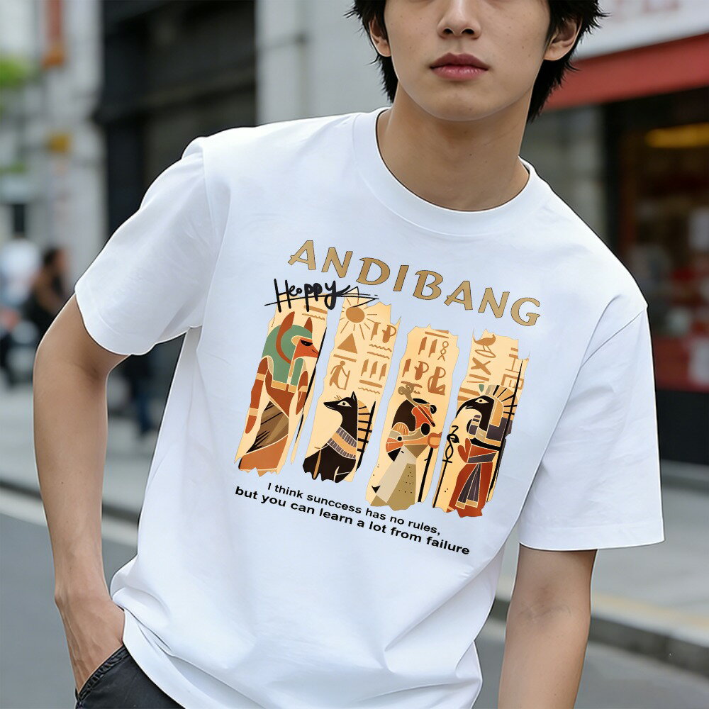 樂天商城 - Tシャツ メンズ 半袖 100％コットン 古代エジプトのアートデザインパターン グラフィックプリント おもしろいTシャツ カジュアルTシャツ ティーシャツ 春 夏 男子 中学生 通気性 速乾 吸汗発散 丸首 アウトドア ストレッチ ギフト プレゼント