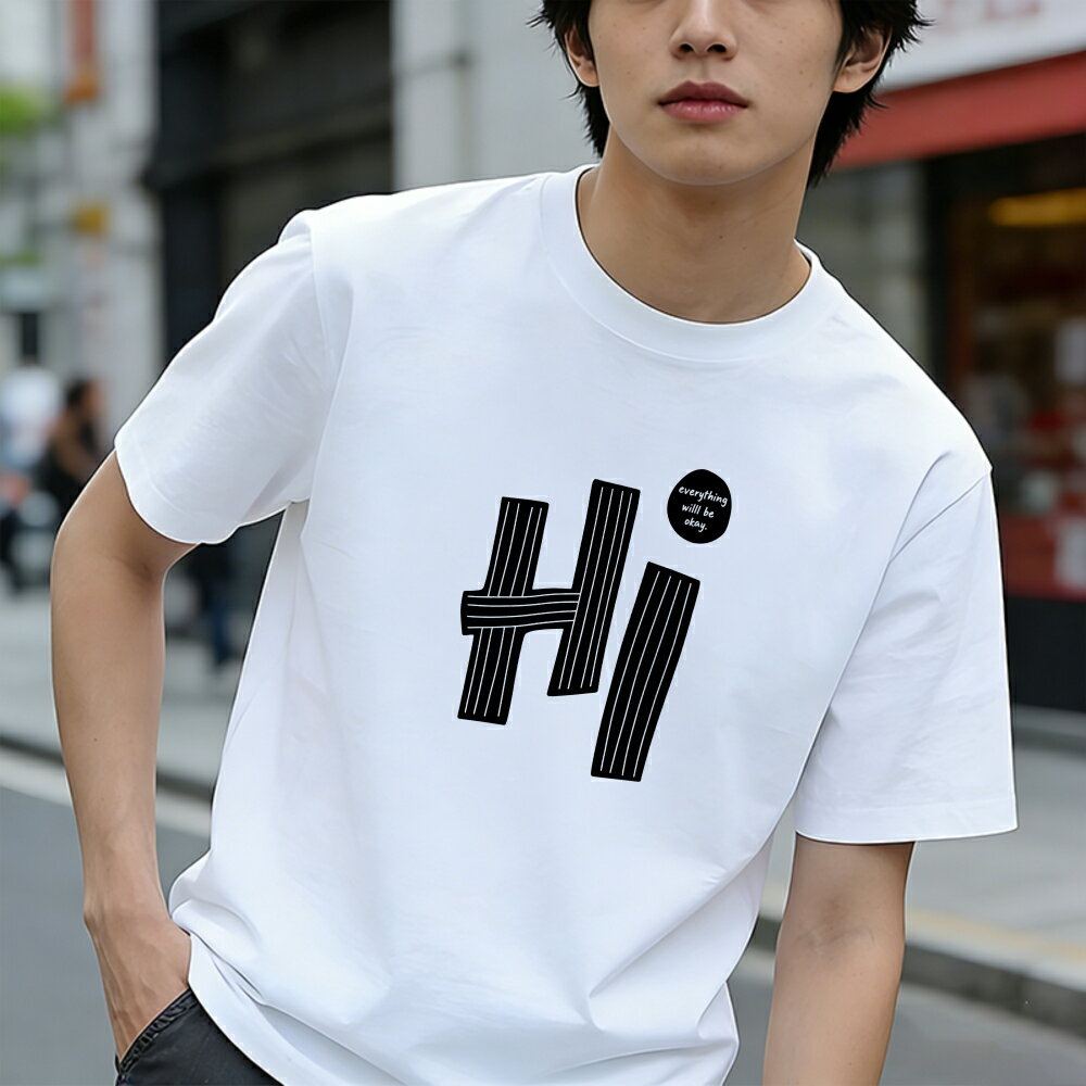 樂天商城 - Tシャツ メンズ 半袖 100％コットン こんにちは ストライプとテキスト付きのパターン グラフィックプリント おもしろいTシャツ カジュアルTシャツ ティーシャツ 春 夏 男子 中学生 通気性 速乾 吸汗発散 丸首 アウトドア ストレッチ ギフト プレゼント