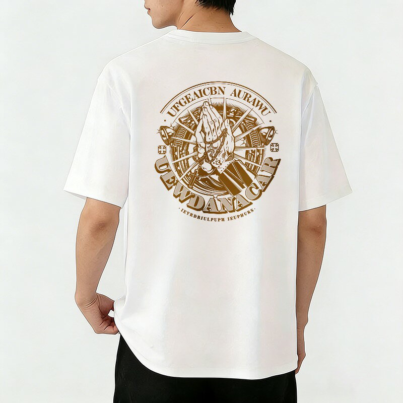 樂天商城 - Tシャツ メンズ 半袖 バックプリントtシャツ グラフィックプリント ティーシャツ 綿 春 夏 男子 中学生 通気性 速乾 吸汗発散 丸首 ストレッチ ギフト プレゼント