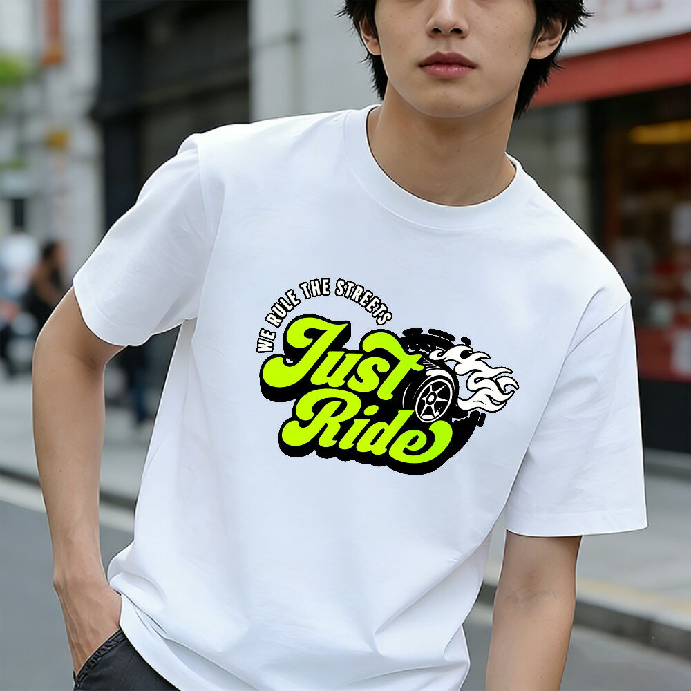 樂天商城 - Tシャツ メンズ 半袖 100％コットン 私たちは街を支配する、ただ乗るだけ グラフィックプリント おもしろいTシャツ カジュアルTシャツ ティーシャツ 春 夏 男子 中学生 通気性 速乾 吸汗発散 丸首 アウトドア ストレッチ ギフト プレゼント