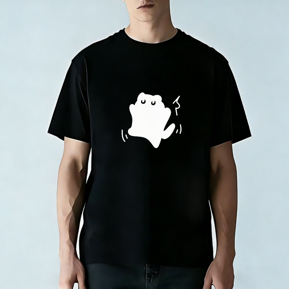 樂天商城 - Tシャツ メンズ 半袖 100％コットン 黒い幽霊ネコ 猫柄 グラフィックプリント おもしろいTシャツ カジュアルTシャツ ティーシャツ 春 夏 男子 中学生 通気性 速乾 吸汗発散 丸首 アウトドア ストレッチ ギフト プレゼント