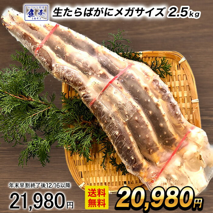 【早割★12/16 10時まで！】 生たらばかに メガサイズ 10L 約2.5kg 超極太 セクショ ...