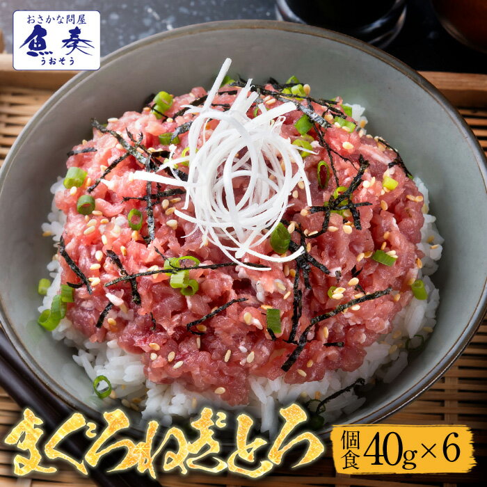 【ポイント最大10倍】まぐろ ねぎとろ 個食パック 40g×6パック たれ付き お試しセット 個食 お買い得 鮪 マグロ ネギトロ セット ごはん 食事 食べ物...