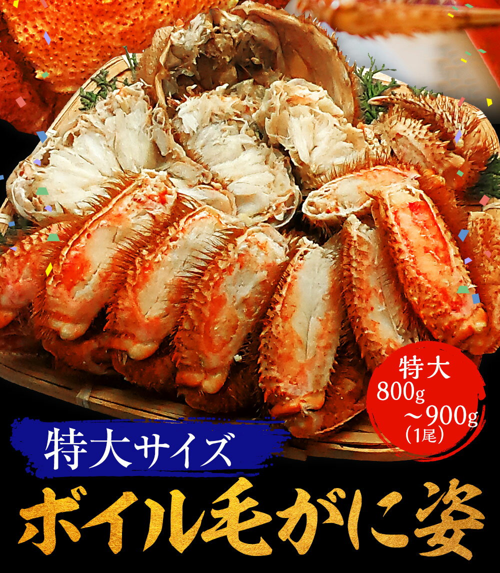 母の日 父の日 2024 ギフト ボイル 毛ガニ 姿 特大 800g～900g かに カニ 蟹 毛がに 毛蟹 カニしゃぶ カニ鍋 かに 姿 激安 かにしゃぶ かに鍋 毛ガニ 姿 けがに kegani ボイル 訳あり セット 業務用 送料無料