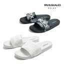 【10%OFFセール】1PIU1UGUALE3 RELAX ウノピゥウノウグァーレトレ リラックス シャワーサンダル メンズ ペイズリー ホワイト ブラック 2...