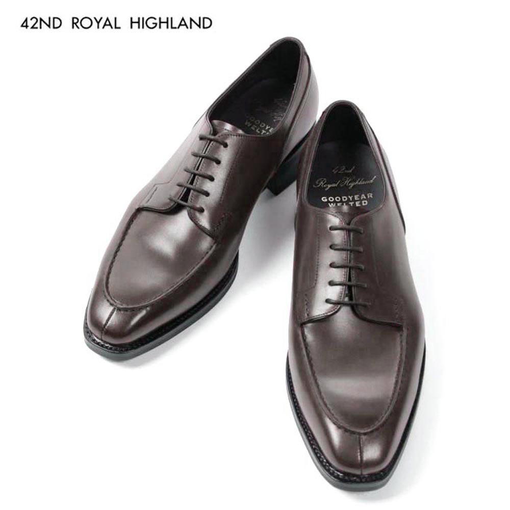 42ND ROYAL HIGHLAND フォーティーセカンドロイヤルハイランド Uチップシューズ レザーシューズ ビジネスシューズ ドレスシューズ 革靴 紳士靴 CH9401-11 ダークブラウン 外羽根 国内正規品