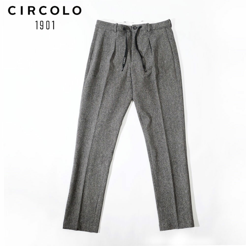 CIRCOLO1901 チルコロ1901 メンズ ファブリックプリント パンツ スラックス ロング丈 セットアップ対応 CARBON 3204-407711 ブランド 国内正規品