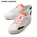 CRIME LONDON クライムロンドン メンズ レザー スニーカー DISTRESSED 16007PP5 ホワイト コンビ スウェード 2024SS 春夏 国内正規品