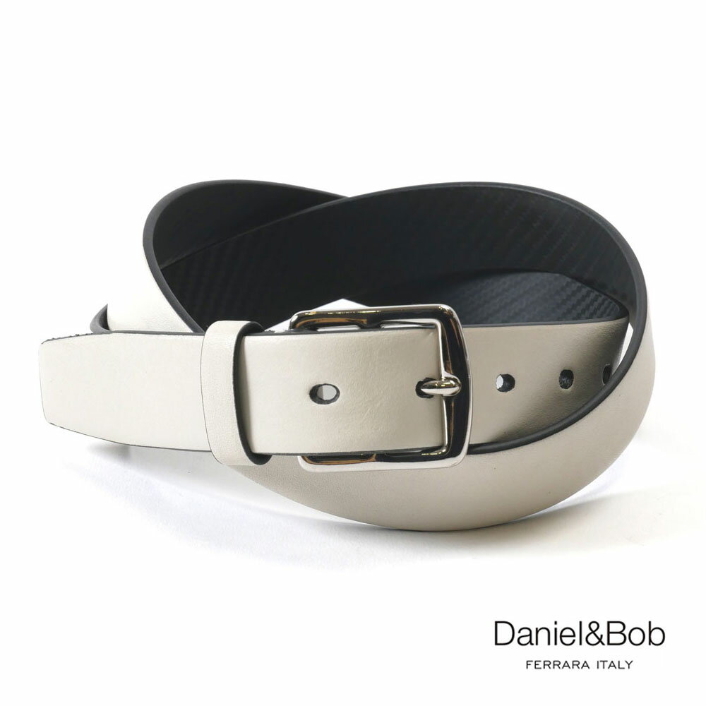 ダニエル アンド ボブ 革ショルダーバッグ Daniel&Bob ダニエルアンドボブ FIBBIA STAFFILE ベルト 本革 牛革 dbb0162036k ホワイト 国内正規品