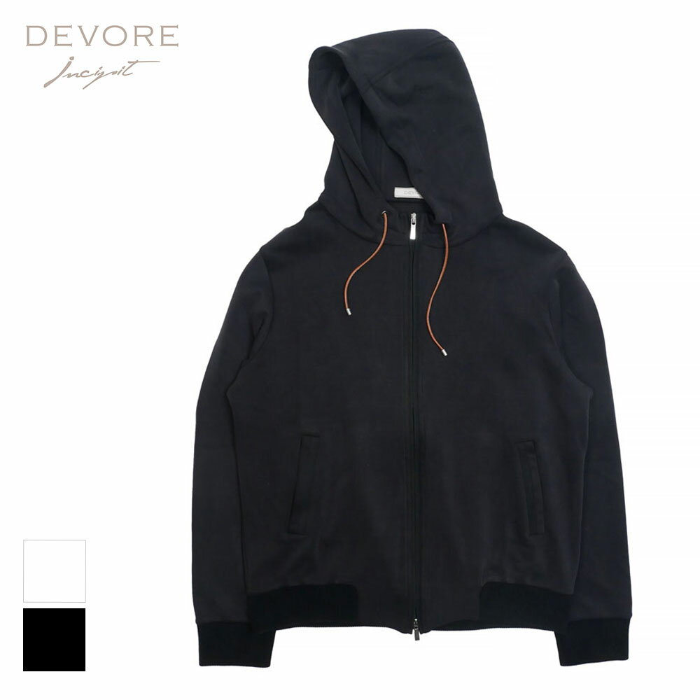 Rakuten - DEVORE Incipit デヴォレ・インチピット フーディー パーカー df1c-m6067 S M L XL 0001black 0106ivory