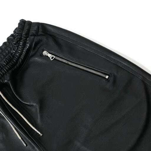 【10%OFFセール】EMMETI エンメティ H SHORTS アッカ ショートパンツ ナッパレザー 干場義雅コラボモデル 本革 ショーツ ブラック 国内正規品