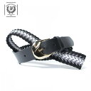 【20%OFFセール】FATTORIAdelCUOIO ファットリア・デル・クオーイオ メンズ レザー ゴム エラスティックベルト メッシュベルト mix 国内...