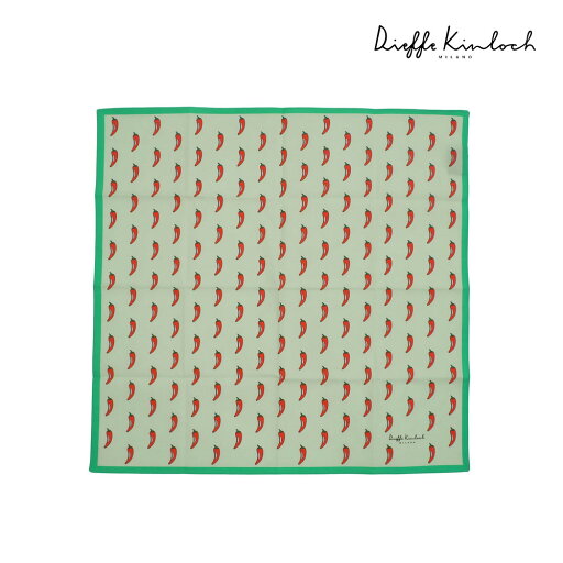 Dieffe Kinloch ディエッフェ キンロック メンズ ハンカチ ポケットチーフ トウガラシ グリーン karashi-green Dieffe Kinloch ディエッフェ キンロック メンズ ハンカチ ポケットチーフ トウガラシ グリーン karashi-green