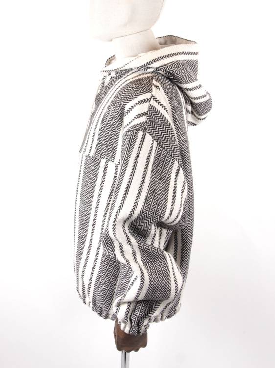 【30%OFFセール】【国内正規品】KURO クロ MEXICAN PARKA メキシカンパーカー プルオーバー TWISTED THREE YARNS FABRIC 962971 STRIPE ストライプ