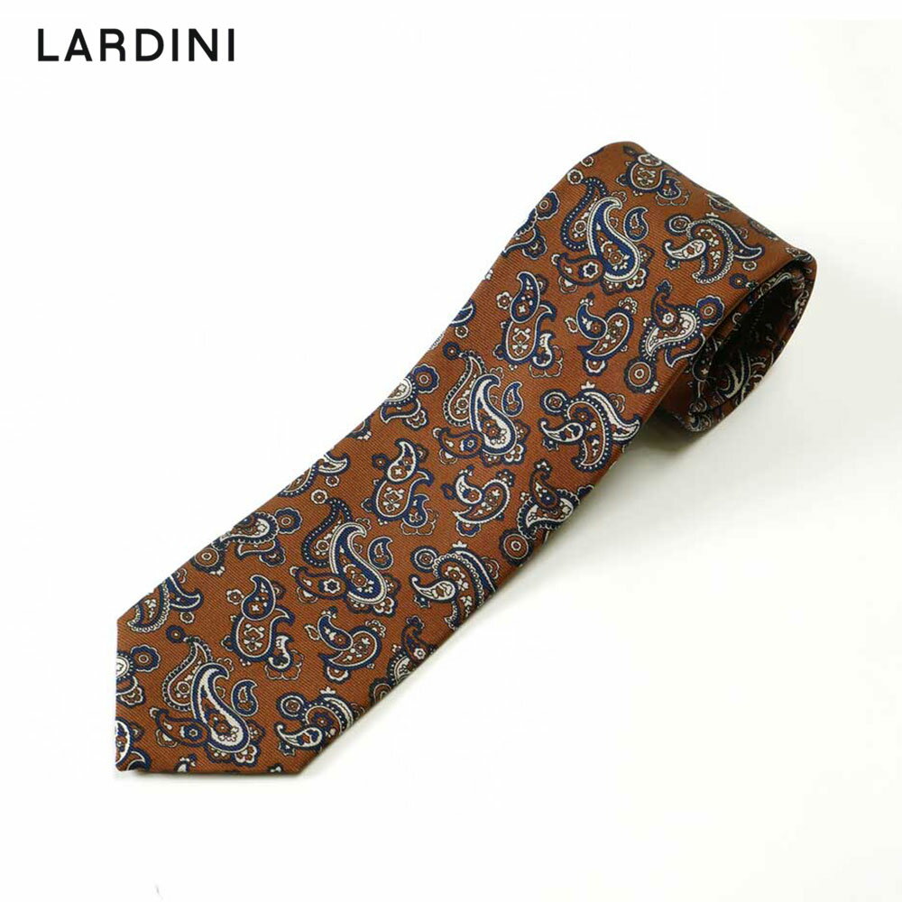 ラルディーニ LARDINI ラルディーニ メンズ ネクタイ ペイズリー シルク ビジネス ブラウン 2216-9crc7115 2023-24AW 国内正規品