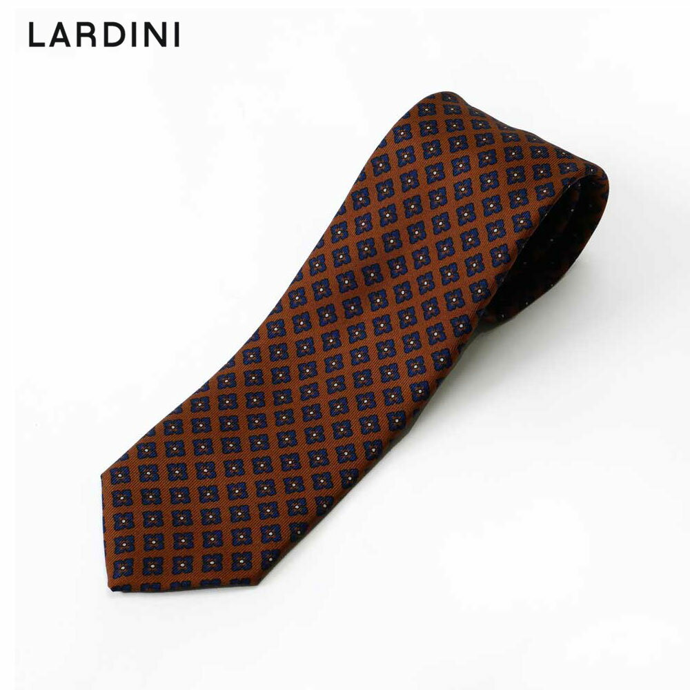 ラルディーニ LARDINI ラルディーニ メンズ ネクタイ フラワー シルク ビジネス ブラウン 2216-9crc7116 2023-24AW 国内正規品