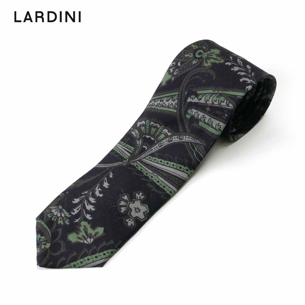 ラルディーニ LARDINI ラルディーニ メンズ ネクタイ ペイズリー シルク ビジネス ブラック 2216-9crc7138 2023-24AW 国内正規品