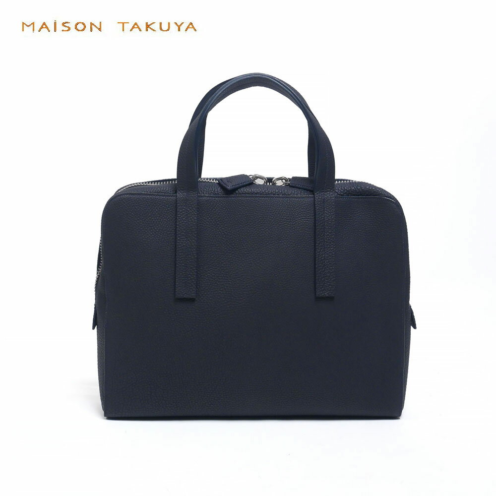MAISON TAKUYA メゾンタクヤ Business T Slim 2 メンズ ブリーフケース ビジネスバッグ German Shrunken 本革 BTS-2 ネイビー 国内正規品