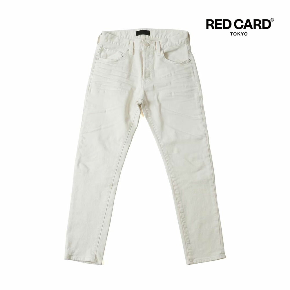 RED CARD Tokyo レッドカード トーキョー メンズ Rhythm+ Vintage White リズムプラス ホワイトデニム スリムテーパード パンツ ジーンズ 55786801 国内正規品